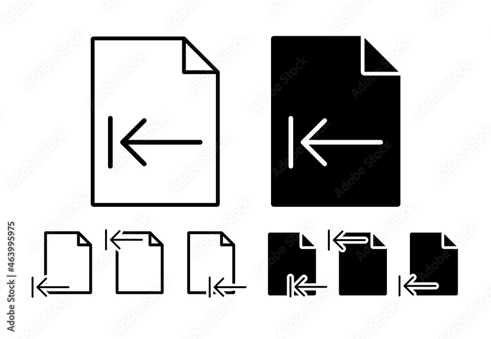 Poster arrow with direct vector icon in file set illustration for ui and ux, website or mobile application