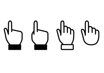 クリック,カーソル指のアイコン