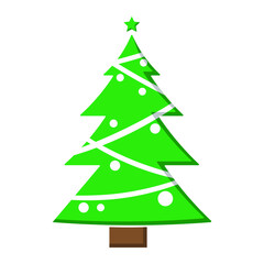 Obraz premium Christmas Tree Icon Vector For Web, Presentation, Logo, Icon, Etc