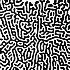 Turing Pattern Seamless Black Background