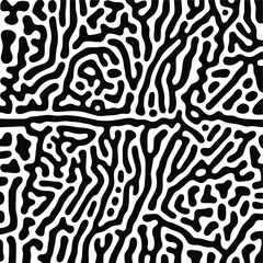 Turing Pattern Seamless Black Background