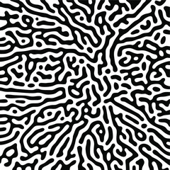 Turing Pattern Seamless Black Background