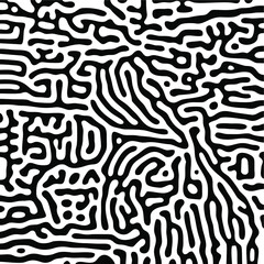 Turing Pattern Seamless Black Background