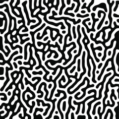 Turing Pattern Seamless Black Background