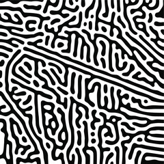 Turing Pattern Seamless Black Background