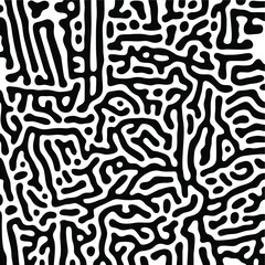 Turing Pattern Seamless Black Background