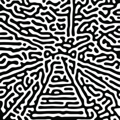 Turing Pattern Seamless Black Background
