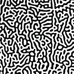 Turing Pattern Seamless Black Background