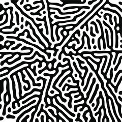 Turing Pattern Seamless Black Background