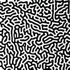 Turing Pattern Seamless Black Background