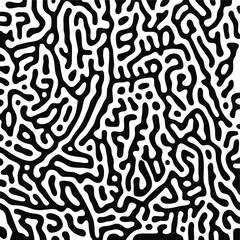 Turing Pattern Seamless Black Background