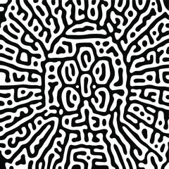 Turing Pattern Seamless Black Background