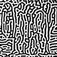 Turing Pattern Seamless Black Background