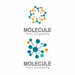 Molecule symbol logo template vector illustration design