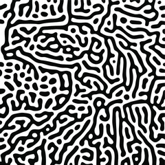 Turing Pattern Seamless Black Background