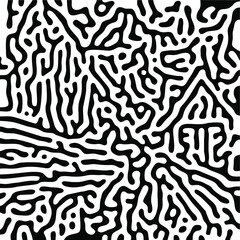Turing Pattern Seamless Black Background