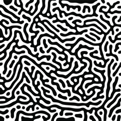 Turing Pattern Seamless Black Background