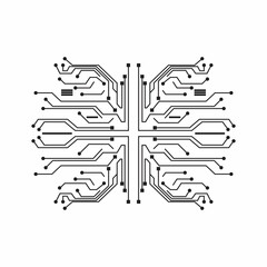 Circuit Logo Template vector illustration icon design