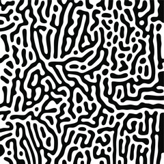 Turing Pattern Seamless Black Background