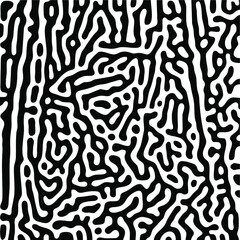 Turing Pattern Seamless Black Background