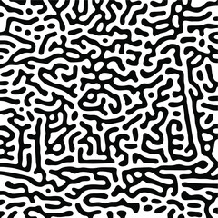 Turing Pattern Seamless Black Background