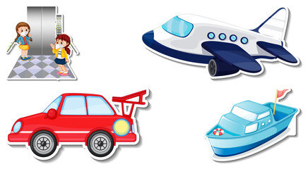 Random stickers with transportable vehicle objects