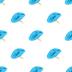 Blue bicycle helmet pattern seamless background texture repeat wallpaper geometric vector