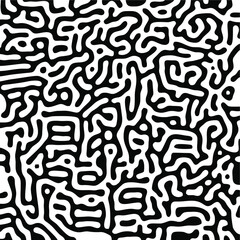 Turing Pattern Seamless Black Background
