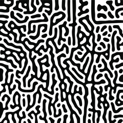 Turing Pattern Seamless Black Background
