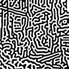 Turing Pattern Seamless Black Background
