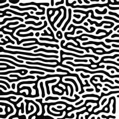 Turing Pattern Seamless Black Background