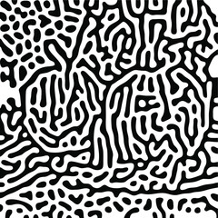 Turing Pattern Seamless Black Background
