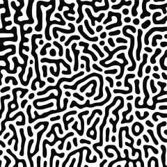 Fototapeta na wymiar Turing Pattern Seamless Black Background