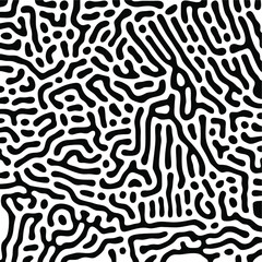 Turing Pattern Seamless Black Background