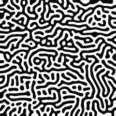Turing Pattern Seamless Black Background