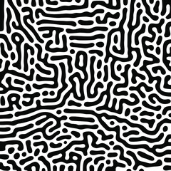 Turing Pattern Seamless Black Background