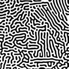 Turing Pattern Seamless Black Background