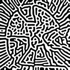 Turing Pattern Seamless Black Background