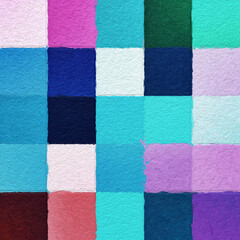Fototapeta premium Colorful abstract mosaic with a rough texture background. Colored square pattern background. Picture for creative wallpaper or design art work. Backdrop have copy space for text.