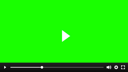 video multimedia player mockup template design for web green screen 