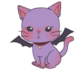 halloween bat cat