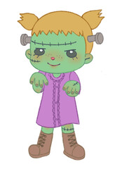 halloween Franken girl
