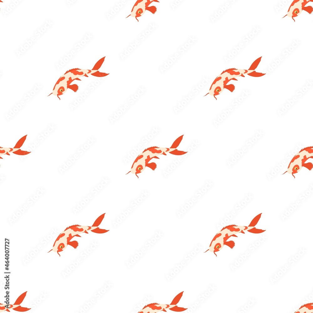 Wall mural koi carp pattern seamless background texture repeat wallpaper geometric vector