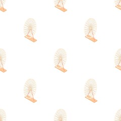 Ferris wheel pattern seamless background texture repeat wallpaper geometric vector