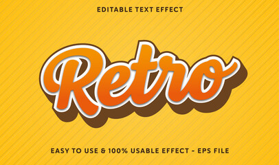 retro editable text effect template with abstract style use for business brand and company logo