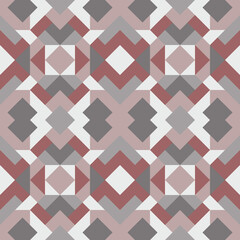 Abstract seamless geometric pattern in vector. Simple colorful texture. Background in red and gray colors