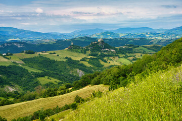 Rural landscape near San Polo and Canossa, Emilia-Romagna