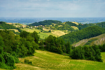 Obraz premium Rural landscape near San Polo and Canossa, Emilia-Romagna