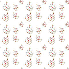 Christmas pattern seamless. Merry Christmas background concept, winter holidays happy new year white christmas balls decorations.