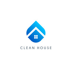 Vector logo design template for cleaning, window washing.